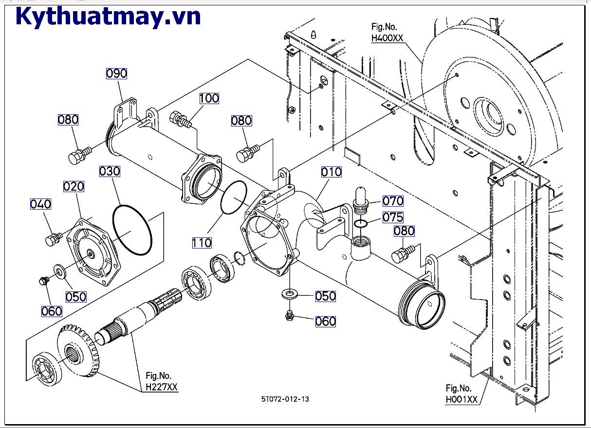 Hộp số truyền động xilanh đập